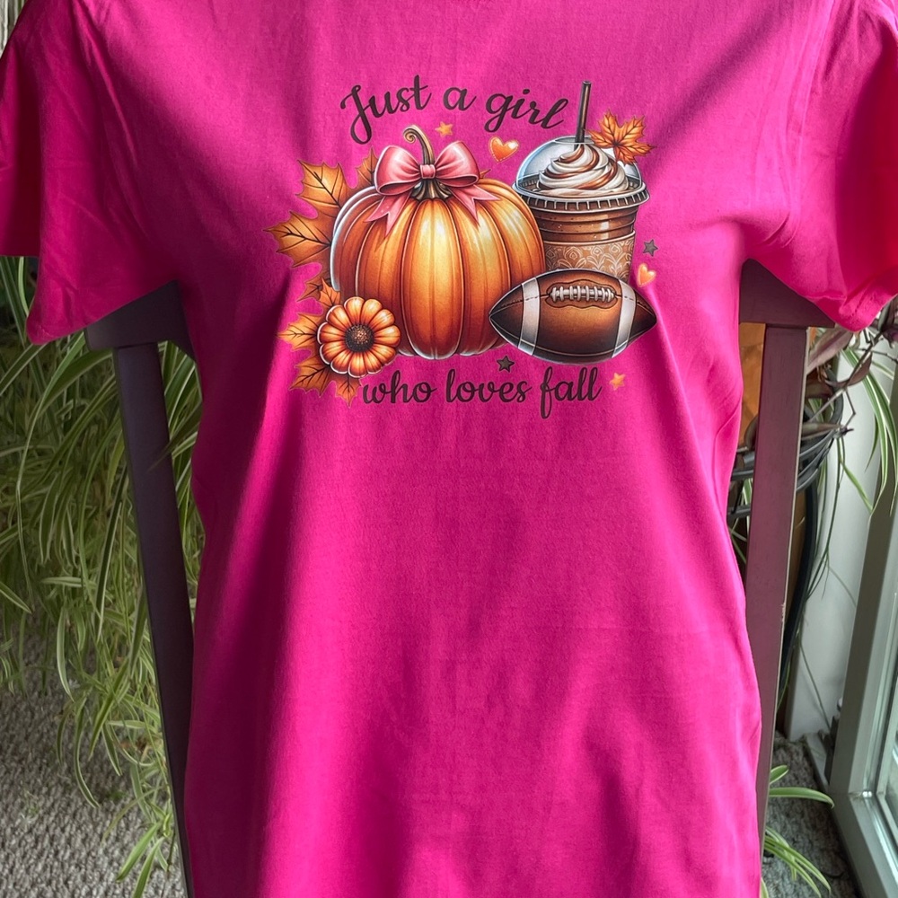 Just a girl that loves fall T-Shirt Small